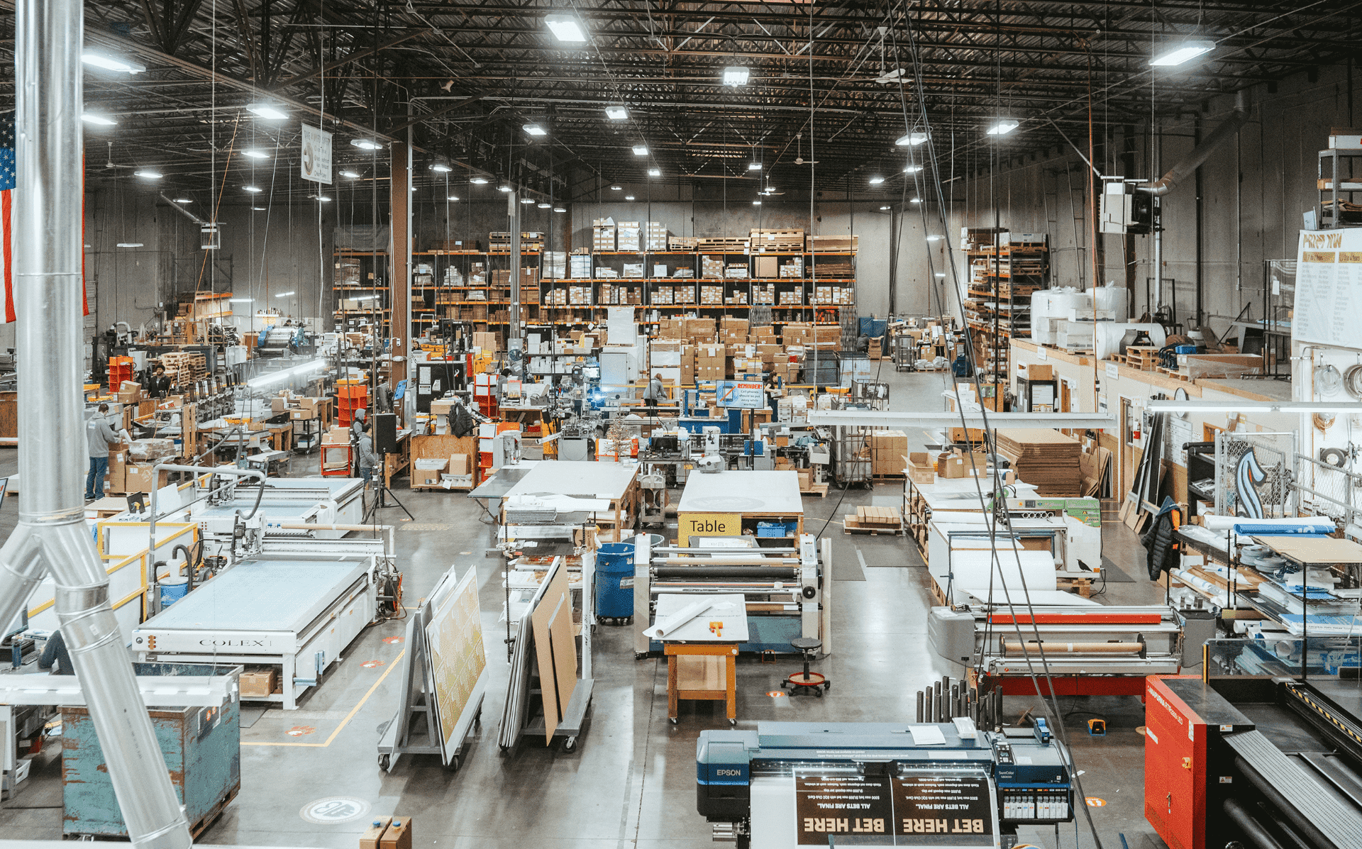 Print NW shop floor in Tacoma